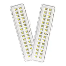 Kit 2 Luminárias Luz De Emergência 30 Leds 2w Bivolt Elgin Cor Branco 100v/240v Foto  mini 1