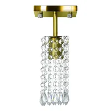 Kit 2 Lustre Clearcrillic Cristal Acrílico Quadrado Dourado Foto mini  3