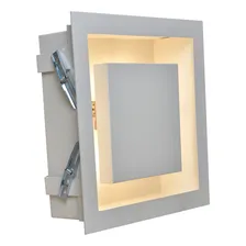 Kit 2 Lustre Plafon De Embutir E27 Luz Indireta 45x45 Branco 110v/220v Foto mini  3