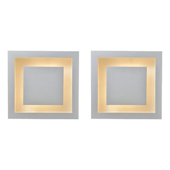 Kit 2 Lustre Plafon De Embutir E27 Luz Indireta 45x45 Branco 110v/220v Foto 1
