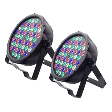 Kit 2 Luz Led Par 64 Rbgw 54 Leds 3w Dmx Digital Strobo Foto  mini 1