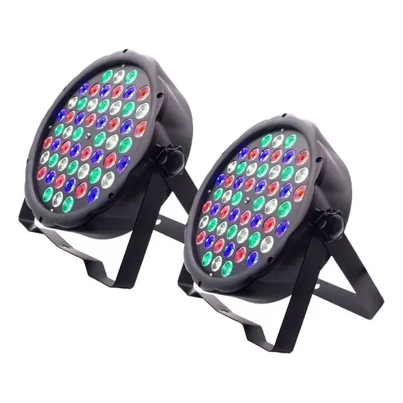 Kit 2 Luz Led Par 64 Rbgw 54 Leds 3w Dmx Digital Strobo Foto 1