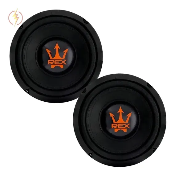 Kit 2 Magnum Auto Falante Subwoofer Rex 8 Polegadas 650w Rms Cor Preto Foto 1