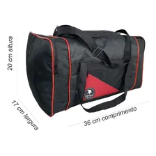 Kit 2 Mala Bolsa De Viagem Sacola De Viagem Grande Cor Preto c /Vermelho Liso Foto mini  3