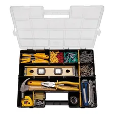 Kit 2 Maleta Plástica C/divisórias Volúvel 17 Organizadora Cor Preta Foto mini 2