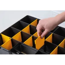 Kit 2 Maleta Plástica C/divisórias Volúvel 17 Organizadora Cor Preta Foto mini 4