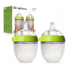 Kit 2 Mamadeiras Comotomo Verde 150ml Com Bico 0+ Foto mini 1