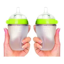 Kit 2 Mamadeiras Comotomo Verde 250ml Com Bico 3m Foto mini  3