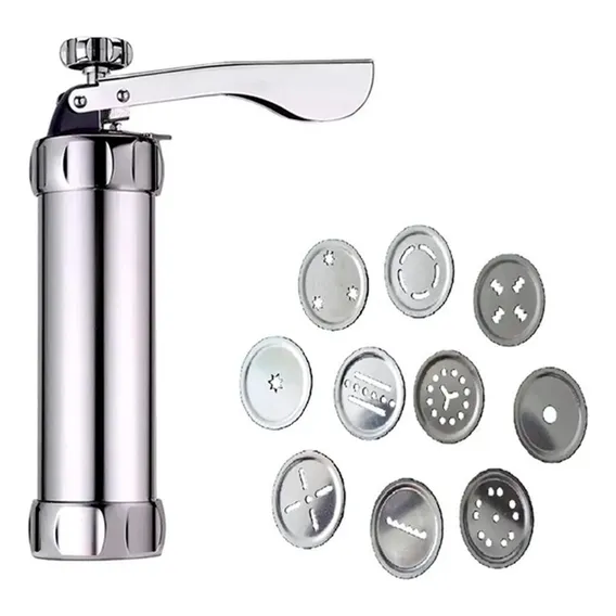Kit 2 Máquina Para Moldar Biscoito Com 10 Moldes Biscoiteira Foto 1