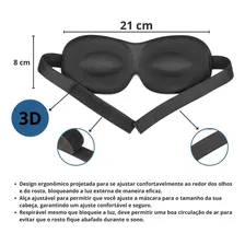 Kit 2 Máscaras Para Dormir Repouso Anatômica 3d Foto mini  3