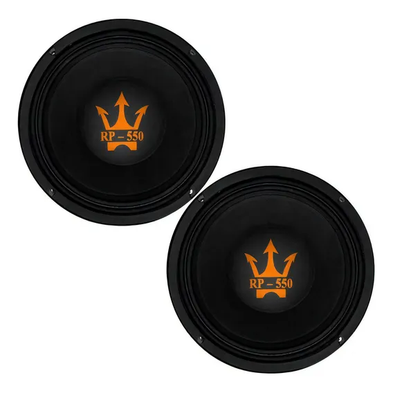 Kit 2 Médio Falante Magnum 550 Rms 8 Pol Rex Power Forte Cor Preto Foto 1