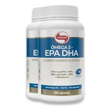 Kit 2 Ômega 3 EPA DHA Vitafor 120 Cápsulas Sem Sabor Foto  mini 1