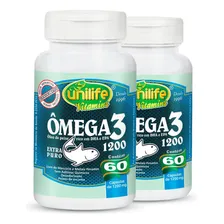 Kit 2 Ômega 3 Óleo De Peixe 1200mg 60 Cápsulas Unilife Foto mini 1