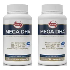 Kit 2 Mega Dha 1500mg Dha E 300mg Epa (120 Caps) - Vitafor Foto  mini 1