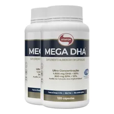 Kit 2 Mega DHA 1500mg Vitafor 120 Cápsulas Foto mini 1