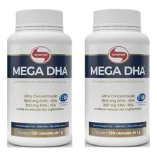 Kit 2 Mega DHA 1500mg Vitafor 120 Cápsulas Foto mini 4