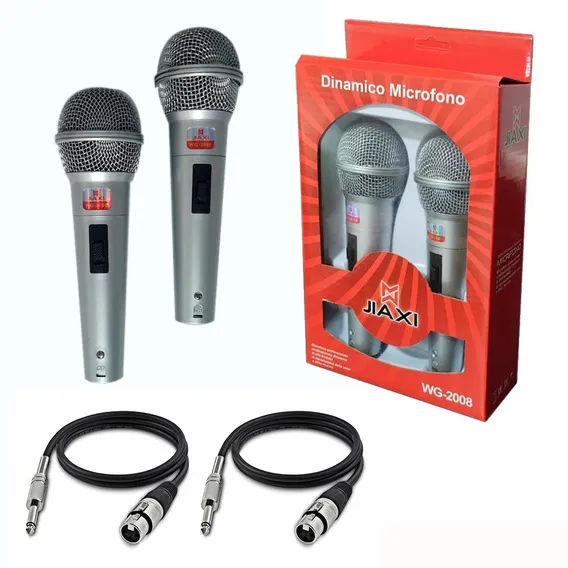 Kit 2 Microfones Dinâmico Profissional C/ Fio Foto 1