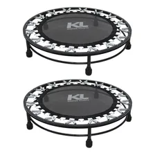 Kit 2 Mini Cama Elastica Jump Profissional 150 Kg + Dvd Foto  mini 1