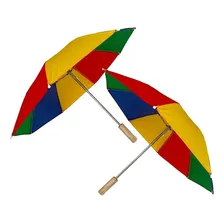 Kit 2 Mini Guarda Chuva De Frevo Sombrinha Festa Carnaval Foto mini 1