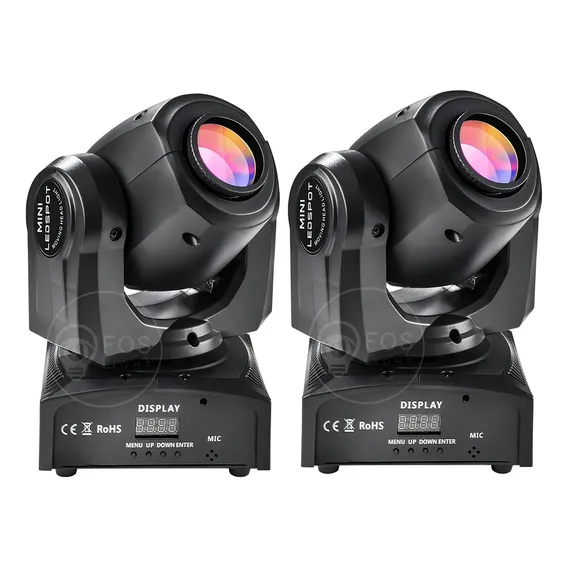 Kit 2 Mini Moving Head Spot 30w 8 Cores 8 Desenhos Dj Festas 110V/220V Foto 1