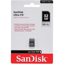 Kit 2 Mini Pen Drive 32gb Ultra Fit Usb 3.1 Sandisk Lacrados Foto mini 1
