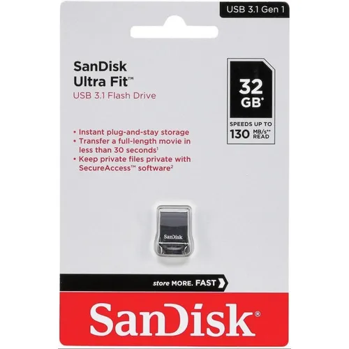 Kit 2 Mini Pen Drive 32gb Ultra Fit Usb 3.1 Sandisk Lacrados Foto 1
