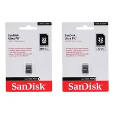 Kit 2 Mini Pen Drive 32gb Ultra Fit Usb 3.1 Sandisk Lacrados Foto mini 3