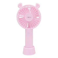 Kit 2 Mini Ventilador Portátil Usb Recarregável Inova Rosa Foto mini 4