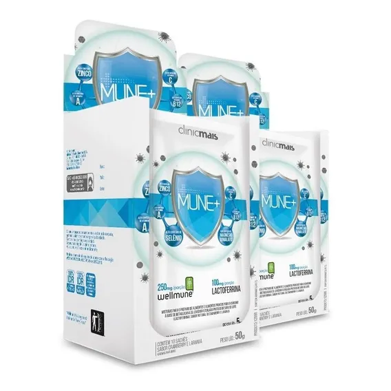 Kit 2 Mune + ClinicMais Wellmune 10 Sachês Foto 1