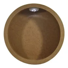 Kit 2 Nichos Redondos Simples Com Led 37x15 Mdf Madeira Cor Cru Foto mini 2