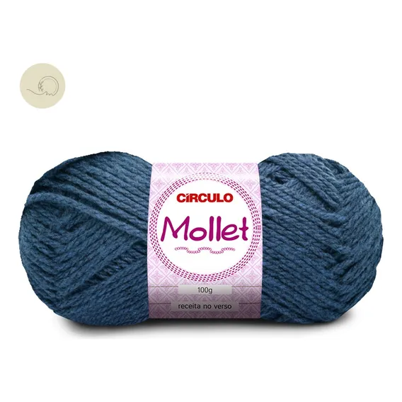 Kit 2 Novelos Lã Mollet 100g - Círculo Para Croche Trico Cor 2423 - Mergulho Foto 1