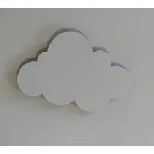 Kit 2 Nuvens Led Luz Quente Luminária Quarto Bebe Estrutura Branco Foto mini 4