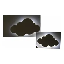 Kit 2 Nuvens Led Luz Quente Luminária Quarto Bebe Estrutura Branco Foto mini 2