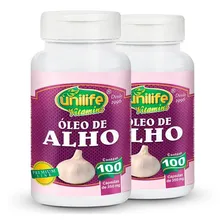 Kit 2 Óleo De Alho 350mg Unilife 100 Cápsulas Sabor Sem Sabor Foto mini 1