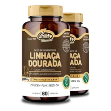 Kit 2 Óleo De Linhaça Dourada 1000mg 60 Cápsulas Unilife Foto mini 1
