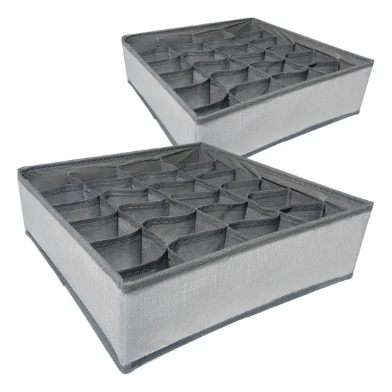 Kit 2 Organizador Calcinhas Meias Cuecas Gravatas 10x32x32cm Cor Modelo 2 Foto 1