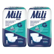 Kit 2 Pacotes Fralda Geriátrica G Mili Vita Adulto Foto  mini 1