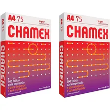 Kit 2 Pacotes Papel Sulfite A4 Chamex Com 500 Folhas 75g Foto  mini 1