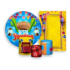 Kit 2 Painéis Festa + Trio Capa Cilindro- Festa Junina 07 Cor Colorido Foto  mini 1