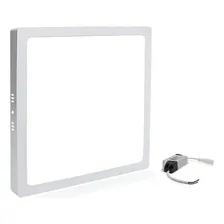 Kit 2 Painel Plafon Led 24w 25w Quadrado Sobrepor Branco Foto mini  2