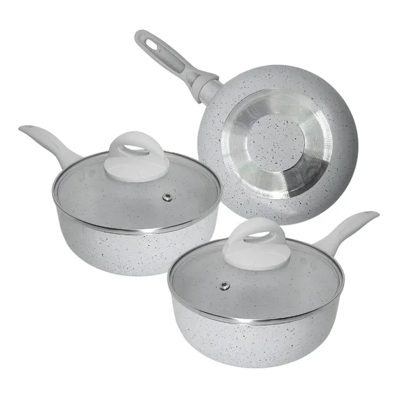 Kit 2 Panela Cerâmica Antiaderente Ibiza Vanilla Branca 18cm Foto 1