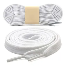 Kit 2 Par Cadarço Flat Para Tenis Air Force 1 Branco - 120cm Foto mini  2