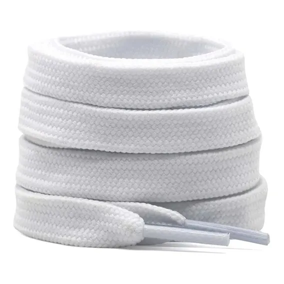 Kit 2 Par Cadarço Flat Para Tenis Air Force 1 Branco - 120cm Foto 1
