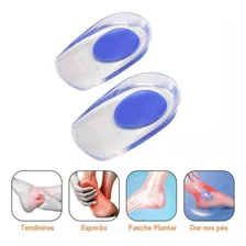 Kit 2 Pares Calcanheira Para Fascite Plantar Esporão Cor Azul Tamanho Da Calcanheira 11cm X 7cm X 2cm Foto mini  2