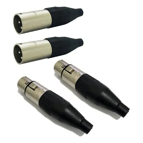 Kit 2 Pares Conector Plug Xlr Macho Fêmea Sa2x Santo Angelo Foto 1
