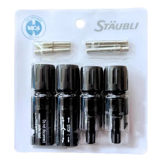 Kit 2 Pares Conector Solar Mc4 Staubli 2xmacho 2xfêmea Foto 1