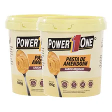Kit 2 Pasta De Amendoim Beijinho 500g Power1one Foto mini 1