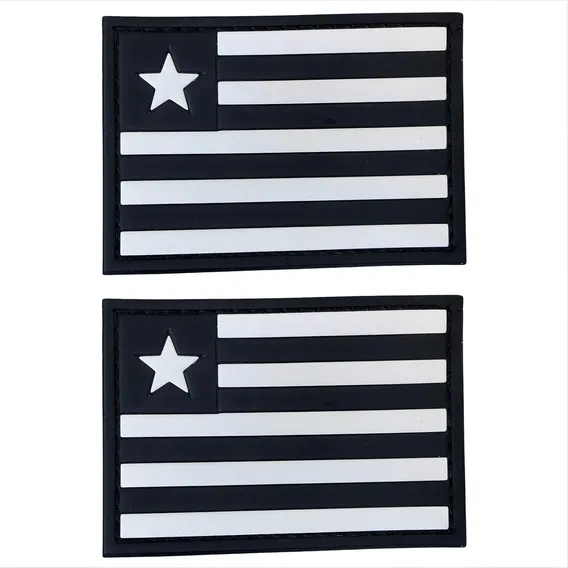 Kit 2 Patchs Bandeira Emborrachada Personalizar Mochila Top Foto 1