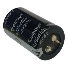 Kit 2 Pçs - Capacitor Eletrolitico 4700x80v - 4700uf X 80v Foto mini 3