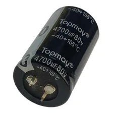 Kit 2 Pçs - Capacitor Eletrolitico 4700x80v - 4700uf X 80v Foto mini 4